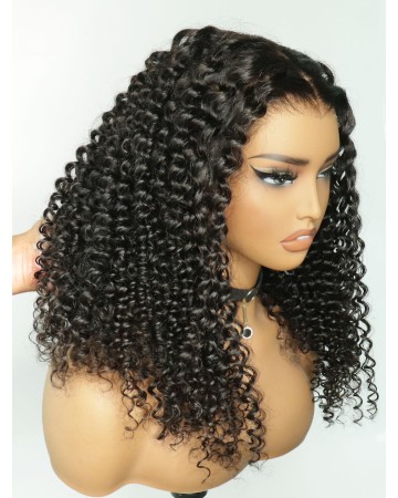 9X6 Aura Curly Fitted Glueless HD Lace Clean Bleached Wig [HGW09]