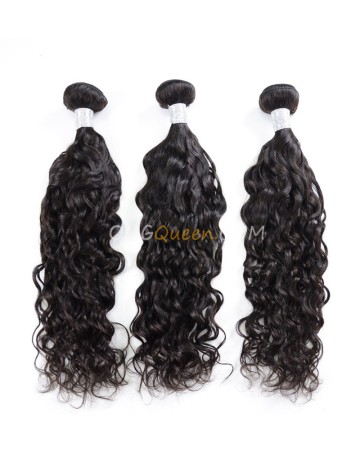 Natural Curly Virgin Brazilian 3pcs Natural Color Hair Weave/Weft Unprocessed Hair [BHW27]