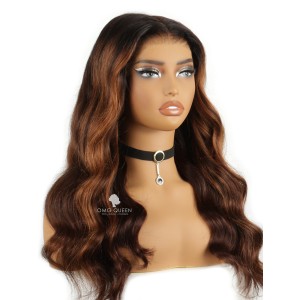 250% Density Glueless 9x6 Highlight Brown Loose Wave HD Lace Wig [HGW05]